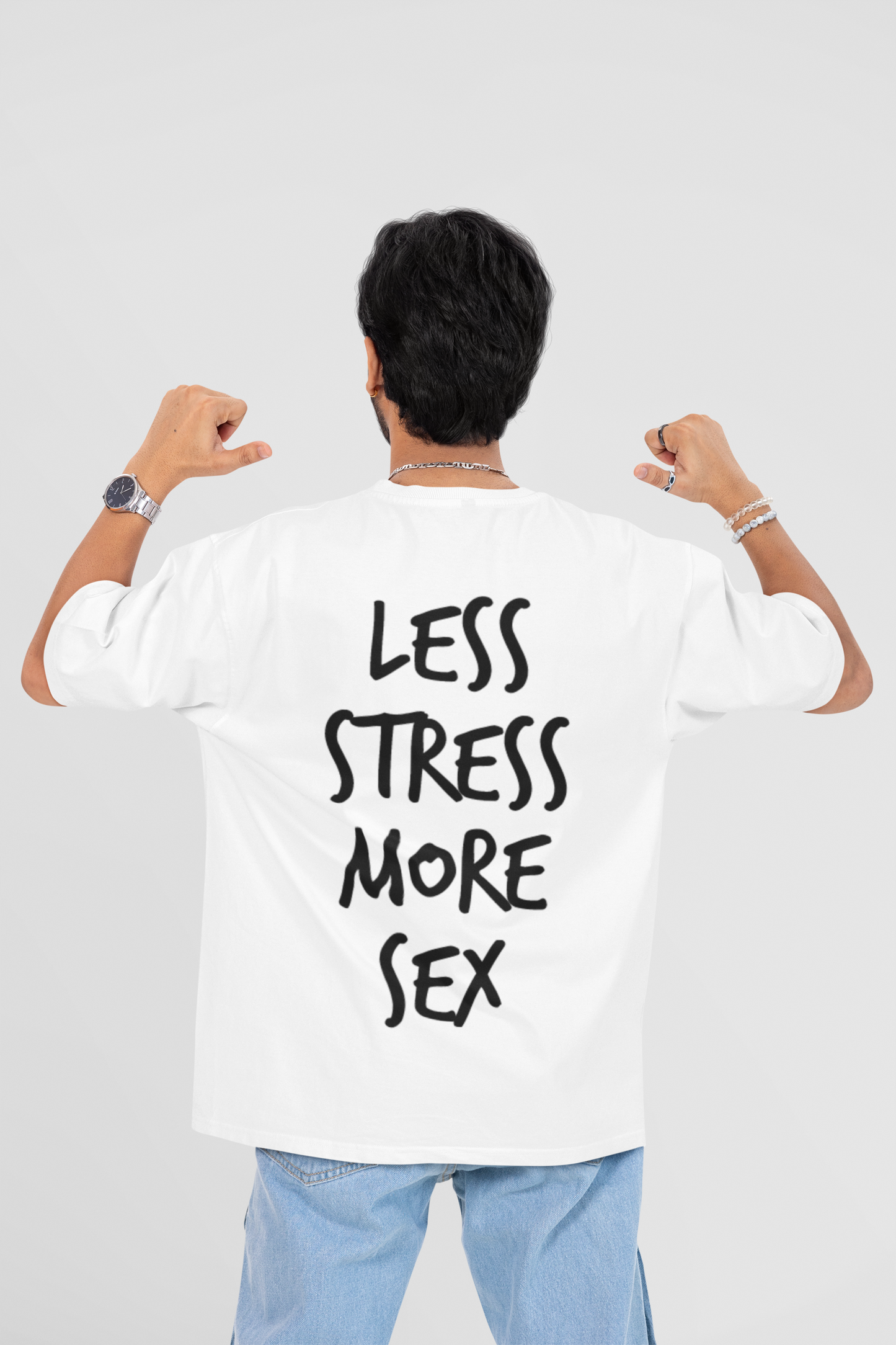CAMISETA LESS STRESS MORE SEX