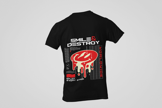 CAMISETA SMILE AND DESTROY